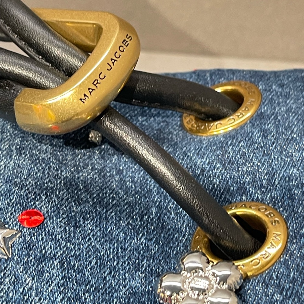 Marc Jacobs THE TRINKET CHARM DENIM LARGE DUAL BAG - Picture 6 of 6